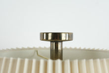 Load image into Gallery viewer, Vintage Pair Brass Table Lamps Pleated Shades Traditional 37 Inch
