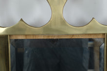Load image into Gallery viewer, Mid Century Italian Cast Brass Heart Motif Wall Mirror 17 x 45
