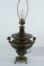 Load image into Gallery viewer, Unique Vintage Brass Samovar Repurposed Lamp – Working Condition
