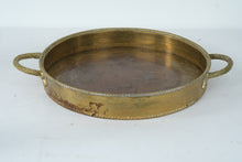 Load image into Gallery viewer, Wildwood Solid Brass Round Serving Tray Rope Handles India
