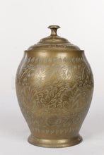 Load image into Gallery viewer, Lidded Jar with Etched Vine and Leaves
