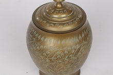 Load image into Gallery viewer, Lidded Jar with Etched Vine and Leaves
