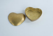 Load image into Gallery viewer, Vintage Brass Heart Trinket Box Jewelry Keepsake 4 Inch
