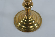 Load image into Gallery viewer, Solid Brass Candlestick – Round Stepped Base – 10.5” Tall Traditional Classic Décor
