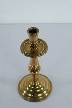 Load image into Gallery viewer, Solid Brass Candlestick – Round Stepped Base – 10.5” Tall Traditional Classic Décor
