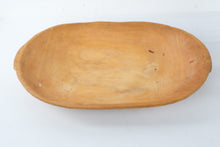 Load image into Gallery viewer, Large Hand Carved Wooden Dough Bowl Primitive Farmhouse Bread Trencher 24 Inch
