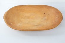 Load image into Gallery viewer, Large Hand Carved Wooden Dough Bowl Primitive Farmhouse Bread Trencher 24 Inch
