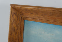 Load image into Gallery viewer, Vintage Original Oil Painting Rocky Coast Seascape Oak Frame 29 x 23
