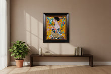 Load image into Gallery viewer, Gustav Klimt Signora con Ventaglio Interpretation Framed Canvas Print 28x32
