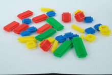 Load image into Gallery viewer, Vintage Playskool Bristle Blocks — Basic Set in Original Tin

