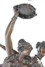 Load image into Gallery viewer, Bronze Dumaige Statue - Two Dancers with Tambourine
