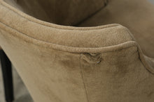 Load image into Gallery viewer, Pair of Vintage Tan Velvet Tufted Barrel Back Accent Chairs
