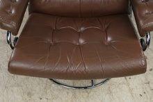 Load image into Gallery viewer, Vintage Ekornes Stressless Brown Leather Recliner and Ottoman – Norway
