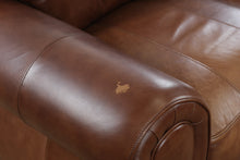 Load image into Gallery viewer, Hamilton Brown Genuine Leather Sofa 88 Inch Traditional Couch
