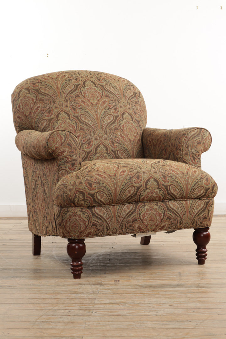 Brown Paisley Arm Chair - Broyhill