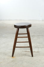 Load image into Gallery viewer, Vintage Solid Wood Milking Stool Round Seat Rustic Farmhouse 22 Inch
