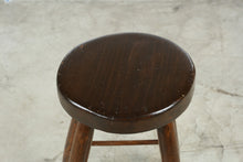 Load image into Gallery viewer, Vintage Solid Wood Milking Stool Round Seat Rustic Farmhouse 22 Inch
