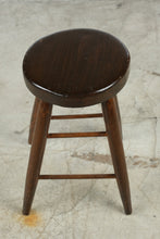 Load image into Gallery viewer, Vintage Solid Wood Milking Stool Round Seat Rustic Farmhouse 22 Inch
