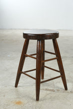 Load image into Gallery viewer, Vintage Solid Wood Milking Stool Round Seat Rustic Farmhouse 22 Inch
