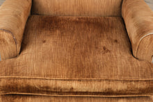 Load image into Gallery viewer, Traditional Wingback Lounge Chair in Brown Velvet Upholstery
