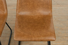 Load image into Gallery viewer, Pair of Whiskey Brown Faux Leather Café Chairs
