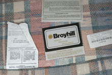 Load image into Gallery viewer, Broyhill Traditional Wingback Chair with Pastel Plaid Upholstery and Wood Legs
