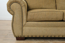 Load image into Gallery viewer, Broyhill Upholstered Sofa with Nailhead Trim – 98” Wide
