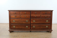 Load image into Gallery viewer, Broyhill Mahogany Triple Dresser with Mirror Traditional 9 Drawer Dresser 66W
