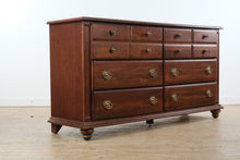 Load image into Gallery viewer, Broyhill Mahogany Triple Dresser with Mirror Traditional 9 Drawer Dresser 66W
