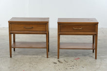 Load image into Gallery viewer, Broyhill Premier Forward 70 Mid Century Modern Walnut Nightstands Pair
