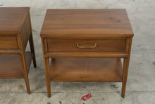 Load image into Gallery viewer, Broyhill Premier Forward 70 Mid Century Modern Walnut Nightstands Pair
