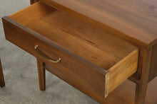 Load image into Gallery viewer, Broyhill Premier Forward 70 Mid Century Modern Walnut Nightstands Pair
