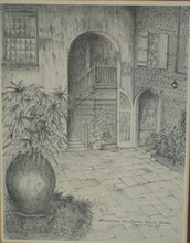 Load image into Gallery viewer, Vintage 1974 Archie Boyd Brulatour Courtyard Vieux Carre Framed Print 15x17
