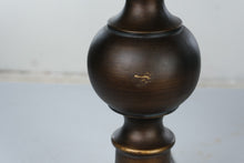 Load image into Gallery viewer, Pair Rubbed Bronze Urn Table Lamps 30 Inch Linen Shades Transitional Decor
