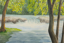 Load image into Gallery viewer, “Hidden Cascade” – Original Watercolor by John Wicker (17&quot; x 21&quot;)
