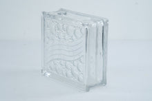 Load image into Gallery viewer, Clear Glass Block Vase with Wave and Bubble Design 7 5 Inch
