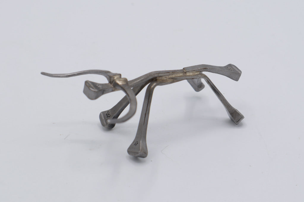 Handmade Nail Art Sculpture – Longhorn Bull Steer Folk Art Metalwork