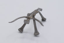 Load image into Gallery viewer, Handmade Nail Art Sculpture – Longhorn Bull Steer Folk Art Metalwork
