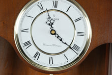 Load image into Gallery viewer, Bulova Regency-Style Wall Clock with Pendulum – Classic Mahogany Finish, Westminster Chime
