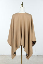 Load image into Gallery viewer, Burberry London Camel Wool Cashmere Check Reversible Zip Cape Poncho Italy

