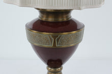 Load image into Gallery viewer, Regal Burgundy &amp; Brass Urn Lamp
