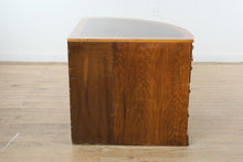 Load image into Gallery viewer, Rare Antique Burl Wood Corner Writing Desk with Inlaid Top &amp; Brass Hardware
