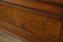 Load image into Gallery viewer, Victorian Eastlake Style Burled Walnut High-Back Full Size Bed, 72” Tall
