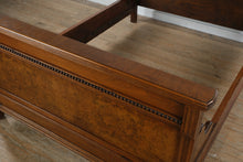 Load image into Gallery viewer, Victorian Eastlake Style Burled Walnut High-Back Full Size Bed, 72” Tall
