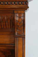 Load image into Gallery viewer, Victorian Eastlake Style Burled Walnut High-Back Full Size Bed, 72” Tall
