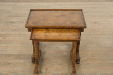 Load image into Gallery viewer, Pair of Burled Walnut Nesting Tables by Drexel Heritage
