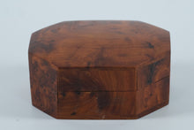 Load image into Gallery viewer, Handcrafted Thuya Burl Trinket Box – Octagonal Cedar Scented Keepsake
