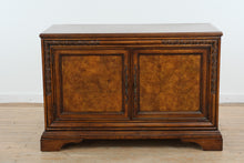 Load image into Gallery viewer, Carved Burlwood-Style Storage Credenza with Dovetailed Drawers
