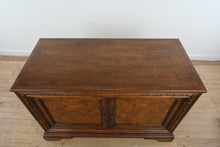 Load image into Gallery viewer, Carved Burlwood-Style Storage Credenza with Dovetailed Drawers
