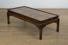 Load image into Gallery viewer, Oriental Burled Wood Coffee Table with Decorative Apron

